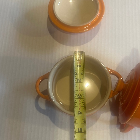 NWOT Le Creuset light and darker Orange Mini Cocotte Set of 2 great for baking - Picture 7 of 7